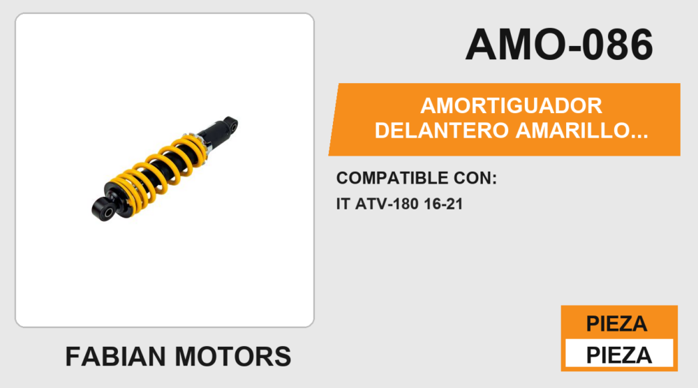 AMORTIGUADOR DELANTERO AMARILLO 300mm