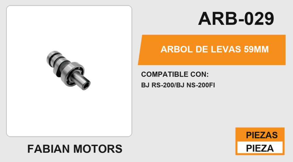 ARBOL DE LEVAS 59MM