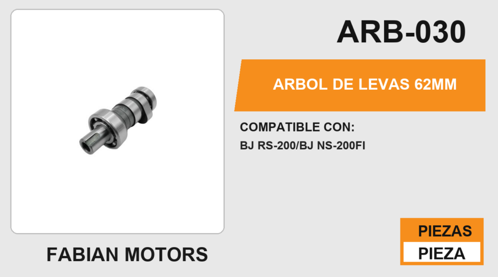 ARBOL DE LEVAS 62MM