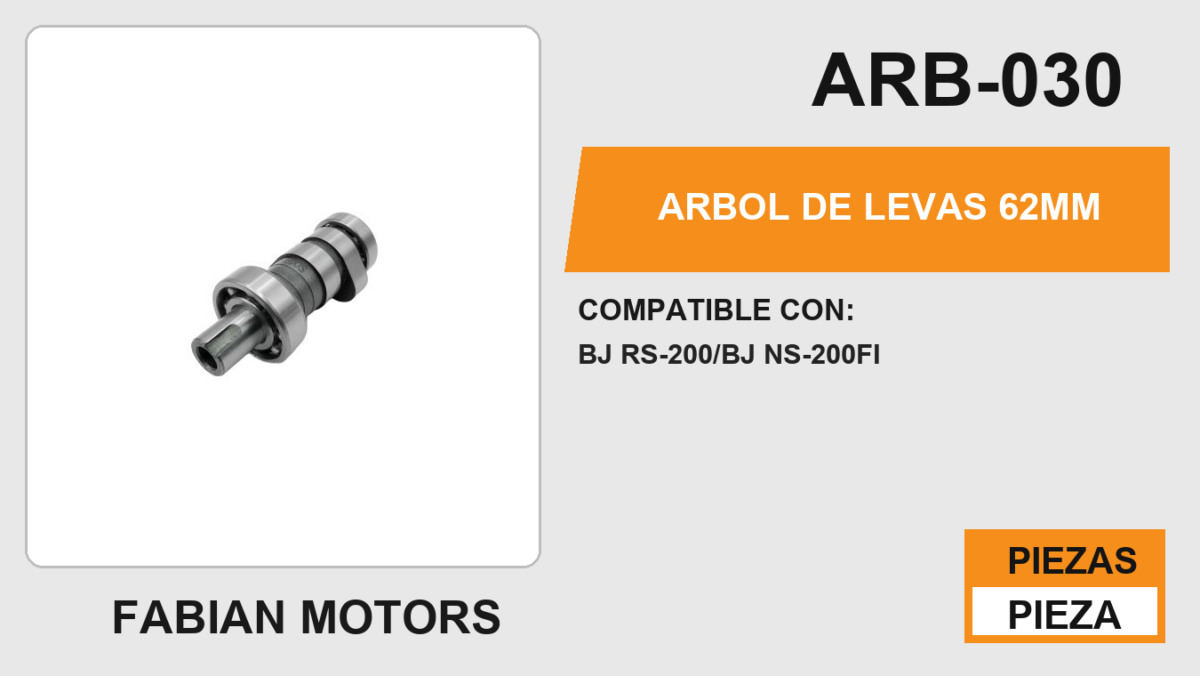 ARBOL DE LEVAS 62MM