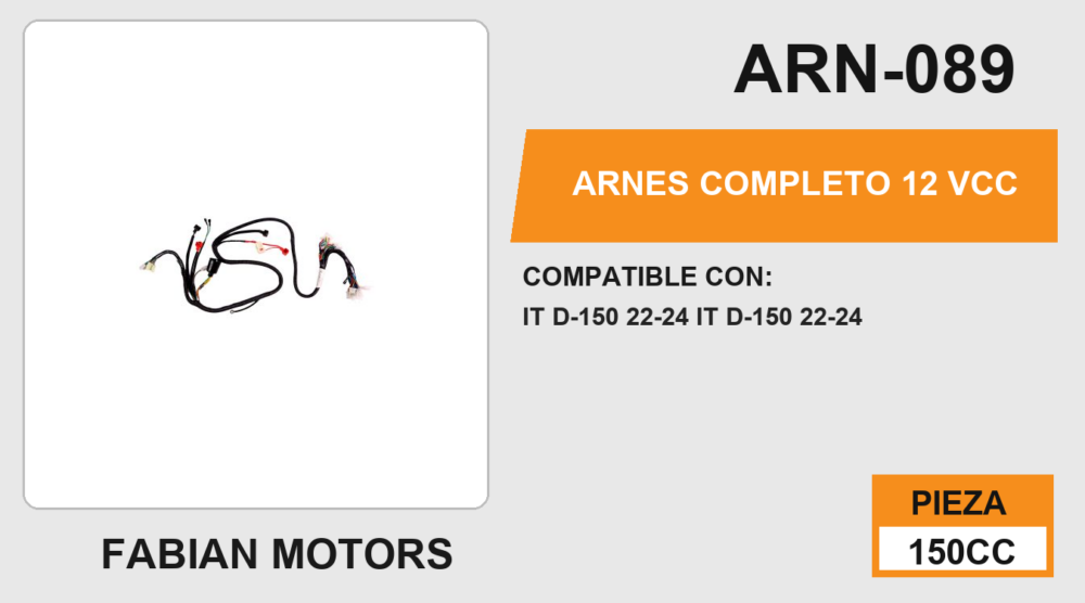 ARNES COMPLETO 12Vcc