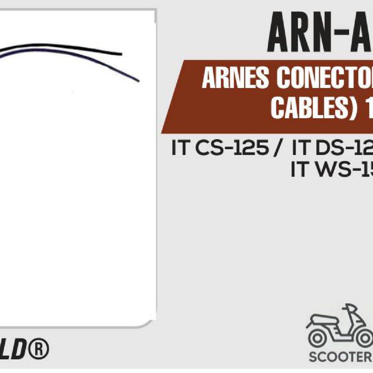 ARNES CONECTOR C/CABLE (2 CABLES) 12Vcc