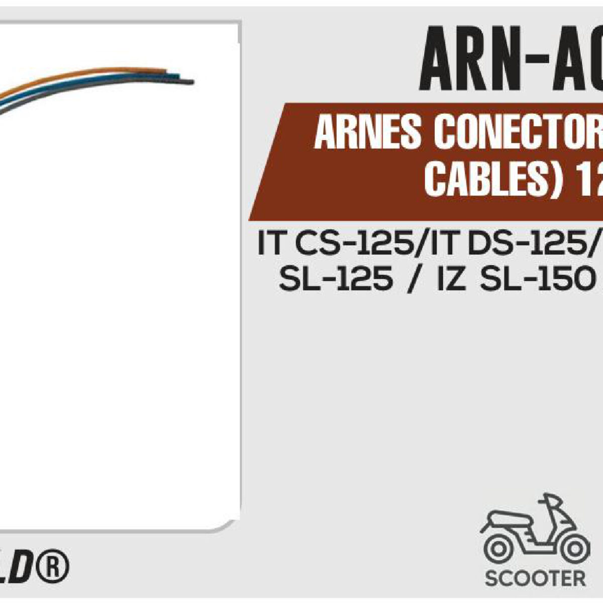 ARNES CONECTOR C/CABLE (3 CABLES) 12Vcc