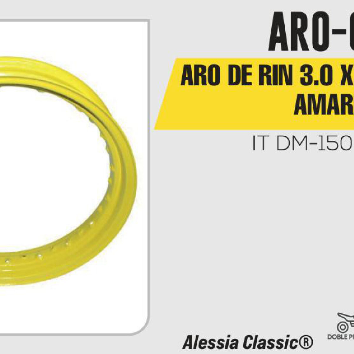 ARO DE RIN DELANTERO 3.0 X 17 AMARILLO