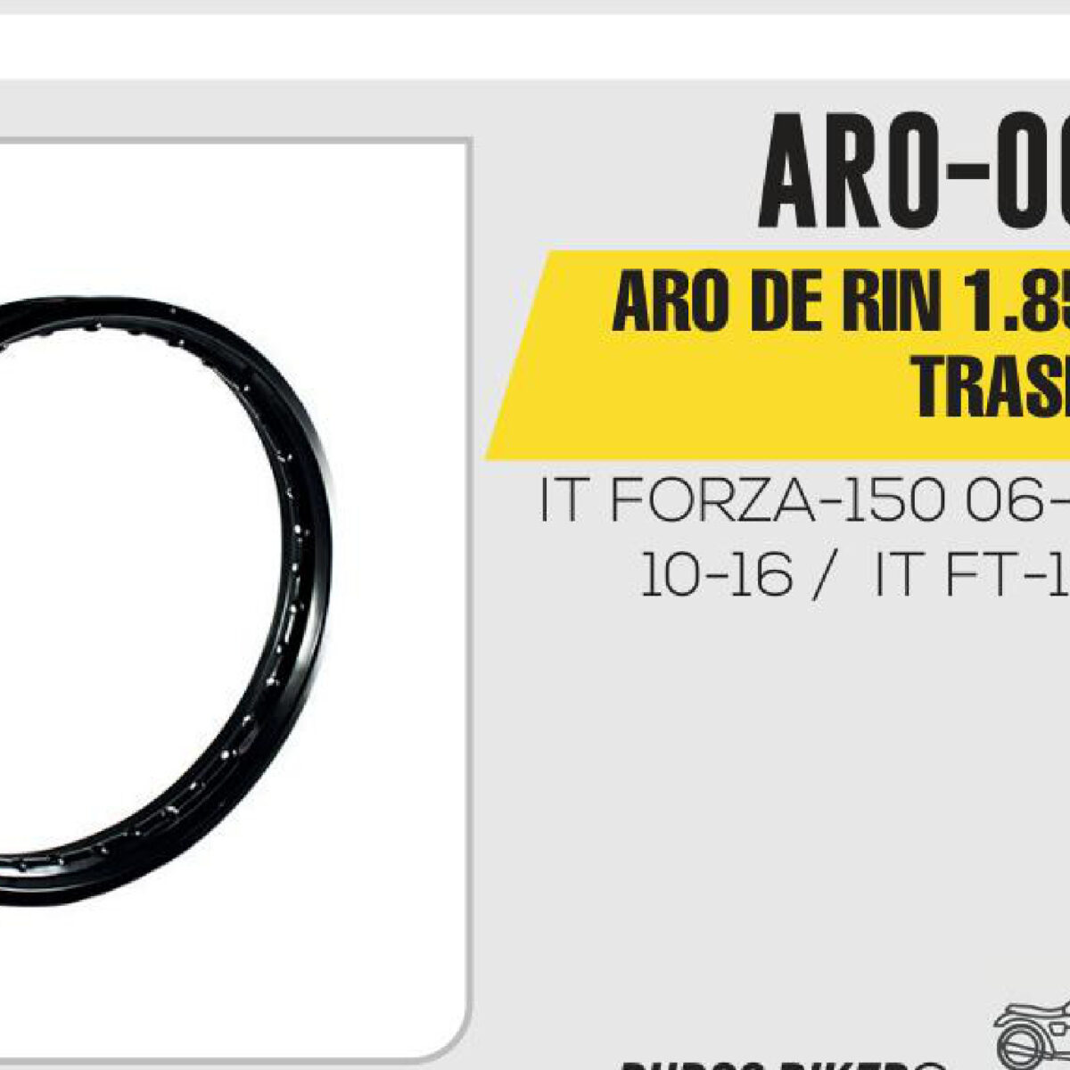 ARO DE RIN TRASERO 1.85 X 18 NEGRO
