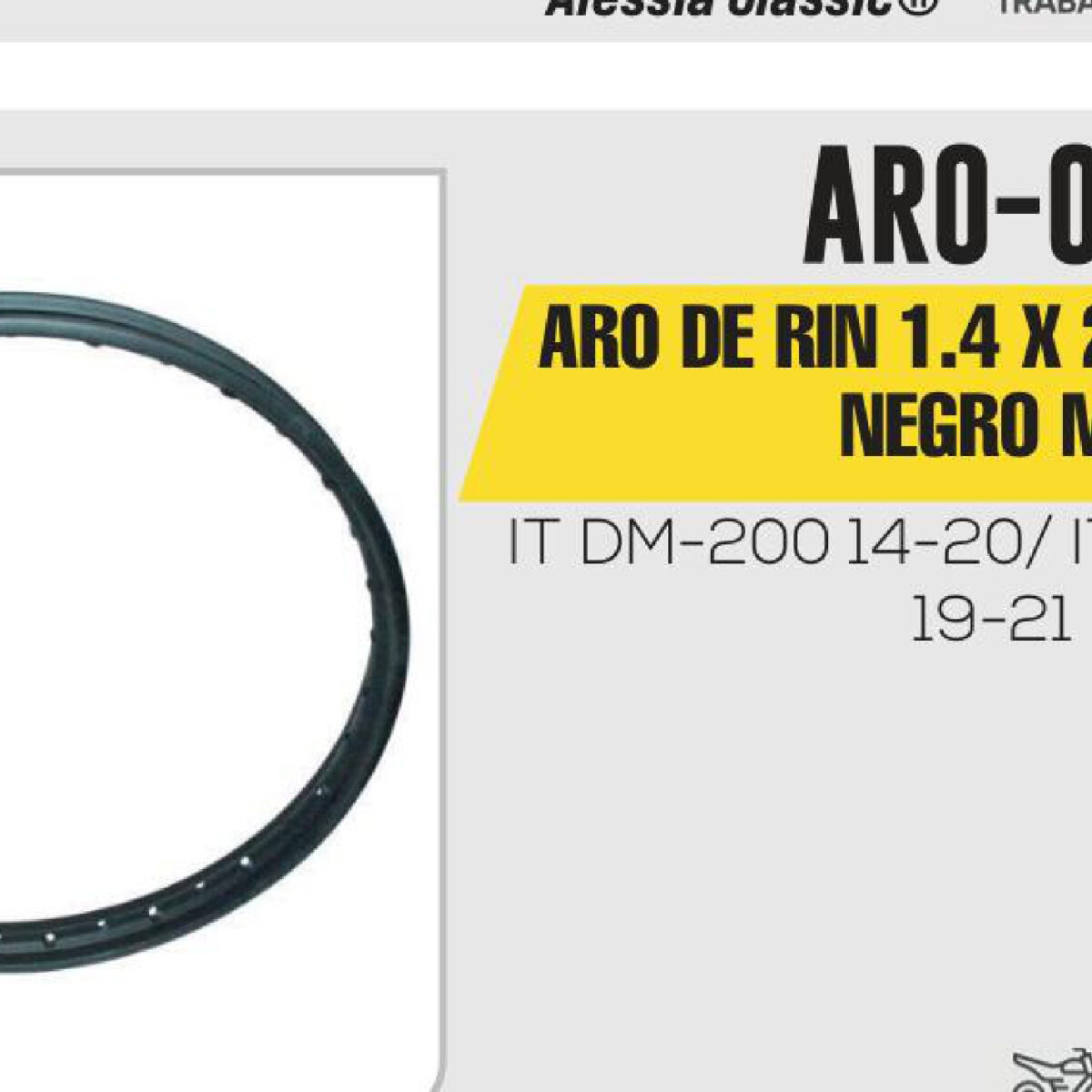 ARO DE RIN DELANTERO 1.4 X 21 NEGRO MATE