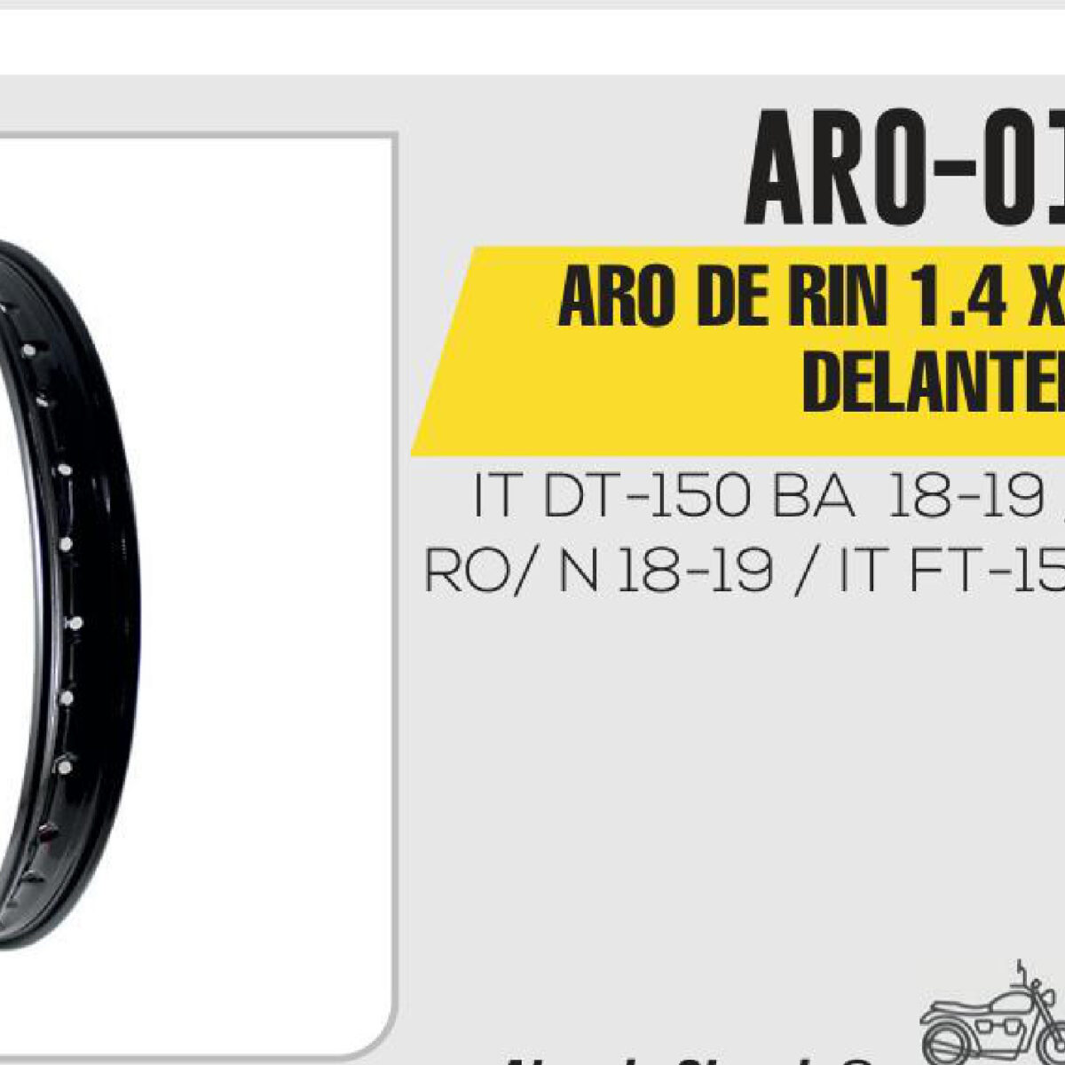 ARO DE RIN DELANTERO 1.4 X 17 NEGRO
