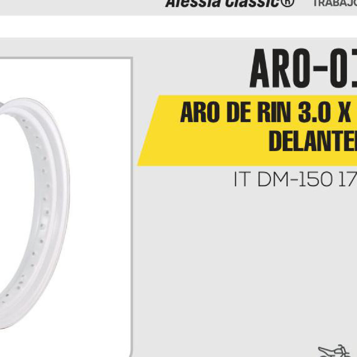 ARO DE RIN DELANTERO 3.0 X 17 BLANCO