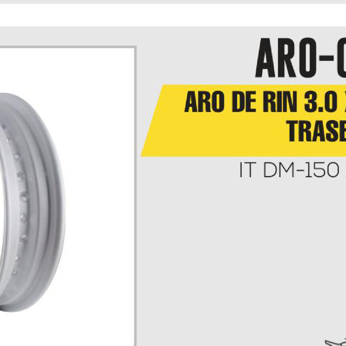 ARO DE RIN TRASERO 3.0 X 16 BLANCO