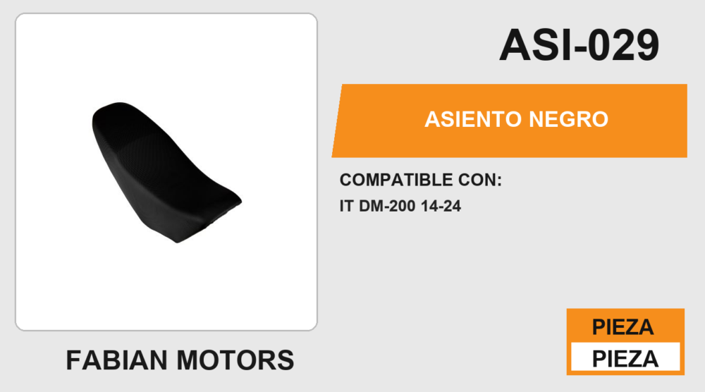 ASIENTO NEGRO