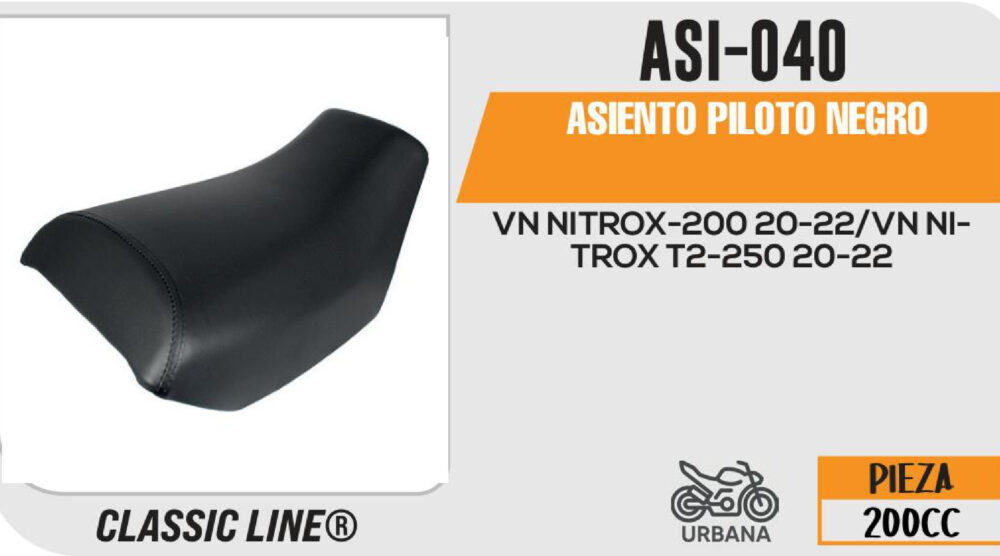 ASIENTO PILOTO NEGRO