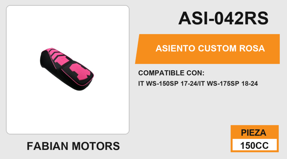 ASIENTO CUSTOM ROSA