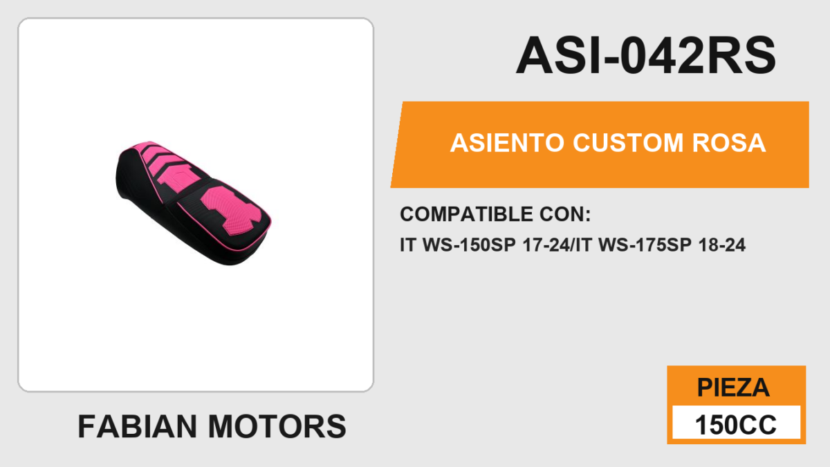 ASIENTO CUSTOM ROSA