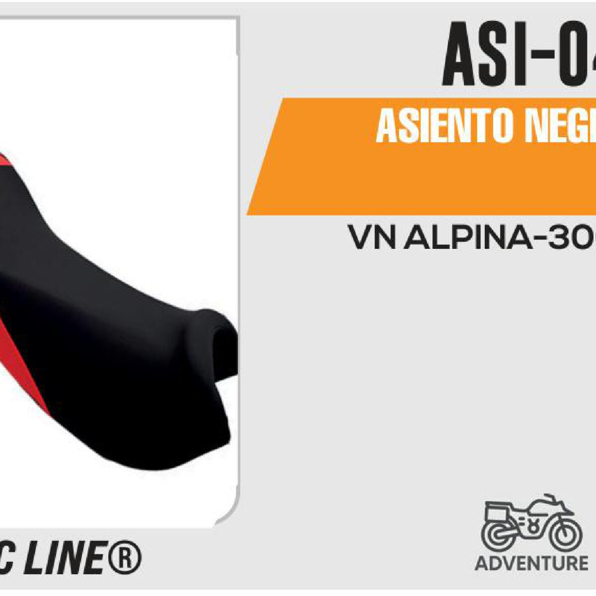 ASIENTO NEGRO/ ROJO