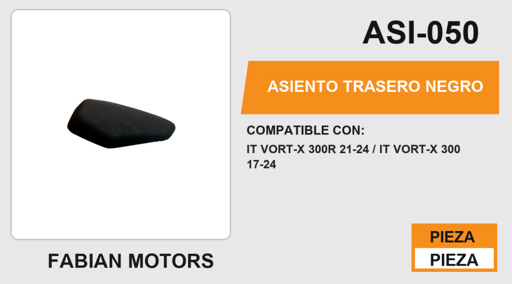 ASIENTO TRASERO NEGRO