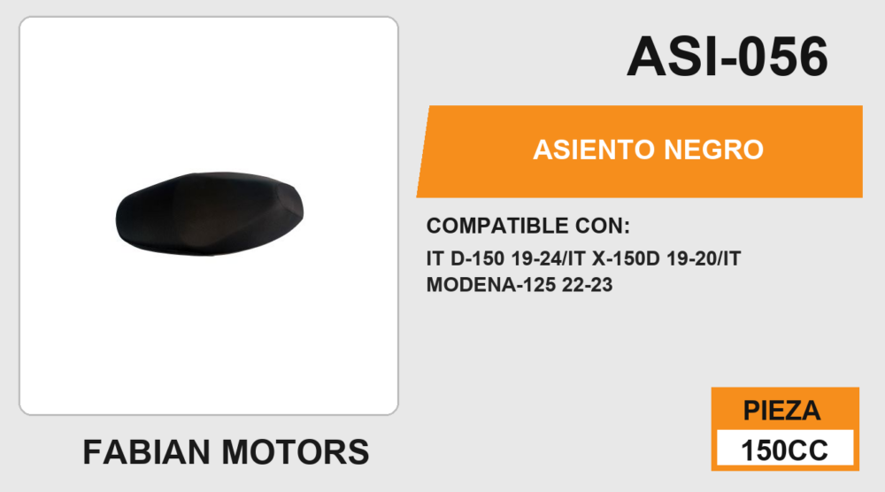 ASIENTO NEGRO