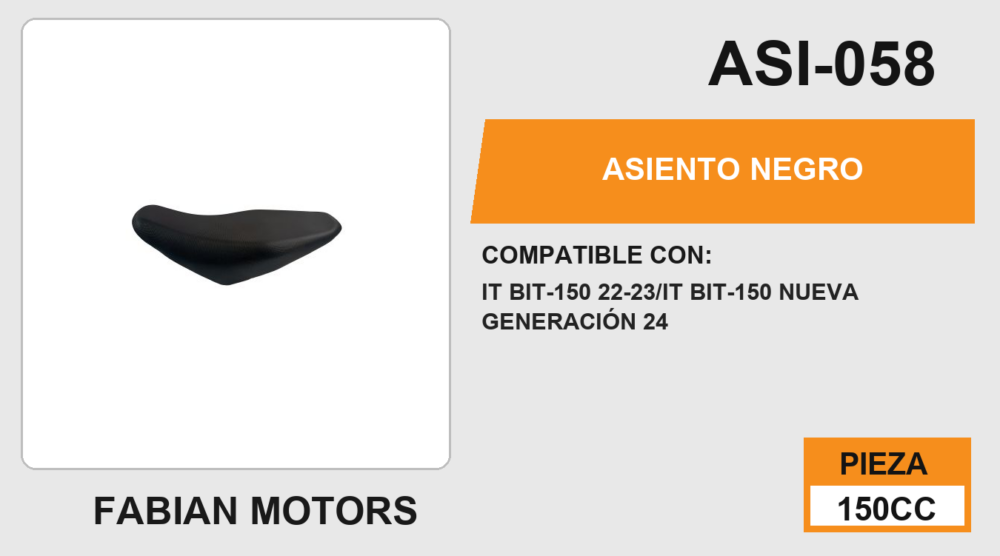 ASIENTO NEGRO