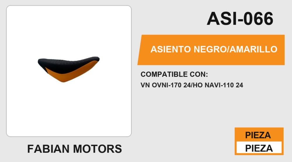 ASIENTO NEGRO/AMARILLO