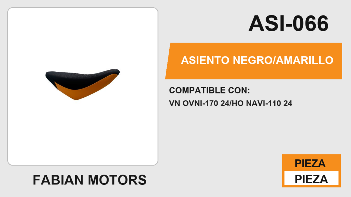 ASIENTO NEGRO/AMARILLO