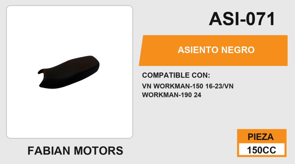 ASIENTO NEGRO