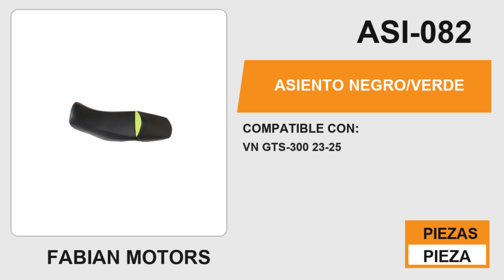 ASIENTO NEGRO/VERDE