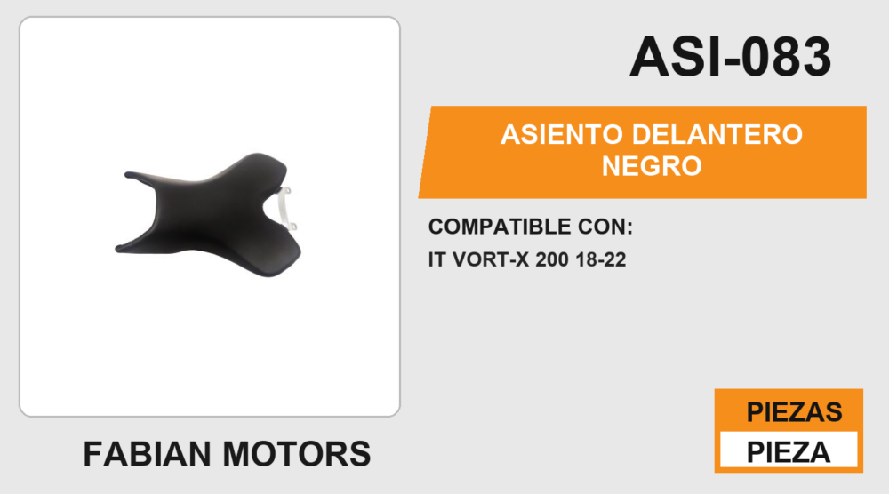 ASIENTO DELANTERO NEGRO