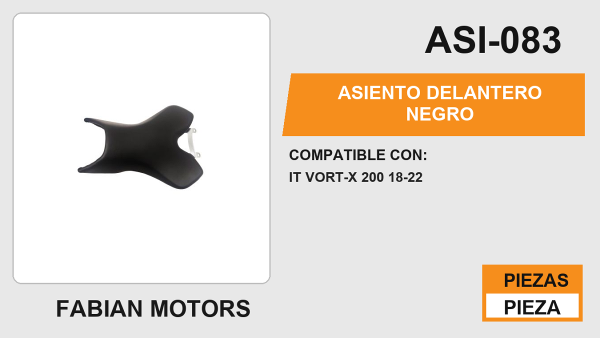 ASIENTO DELANTERO NEGRO