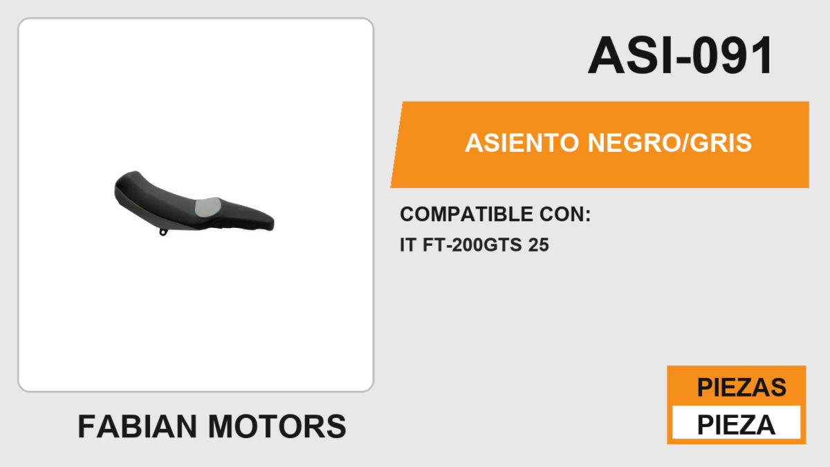 ASIENTO NEGRO/GRIS