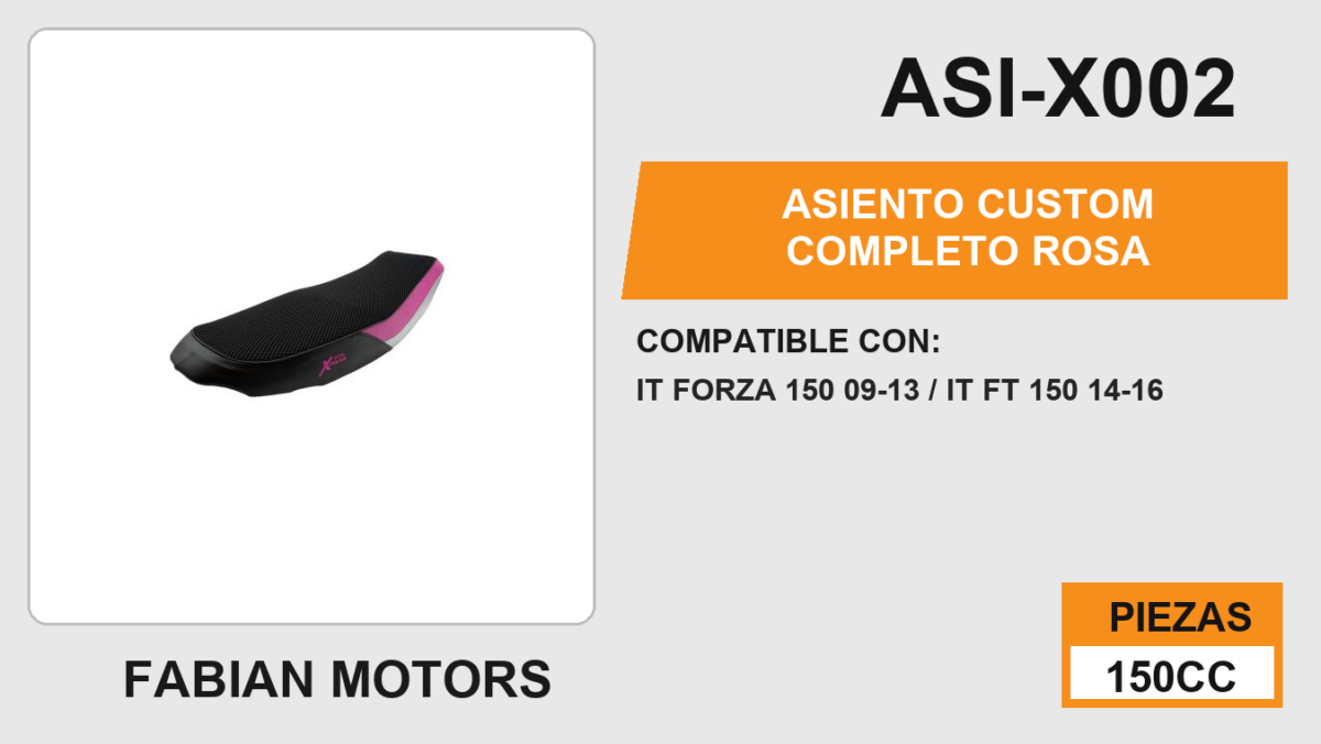 ASIENTO CUSTOM COMPLETO ROSA
