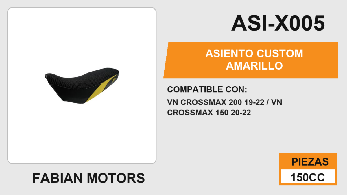 ASIENTO CUSTOM AMARILLO