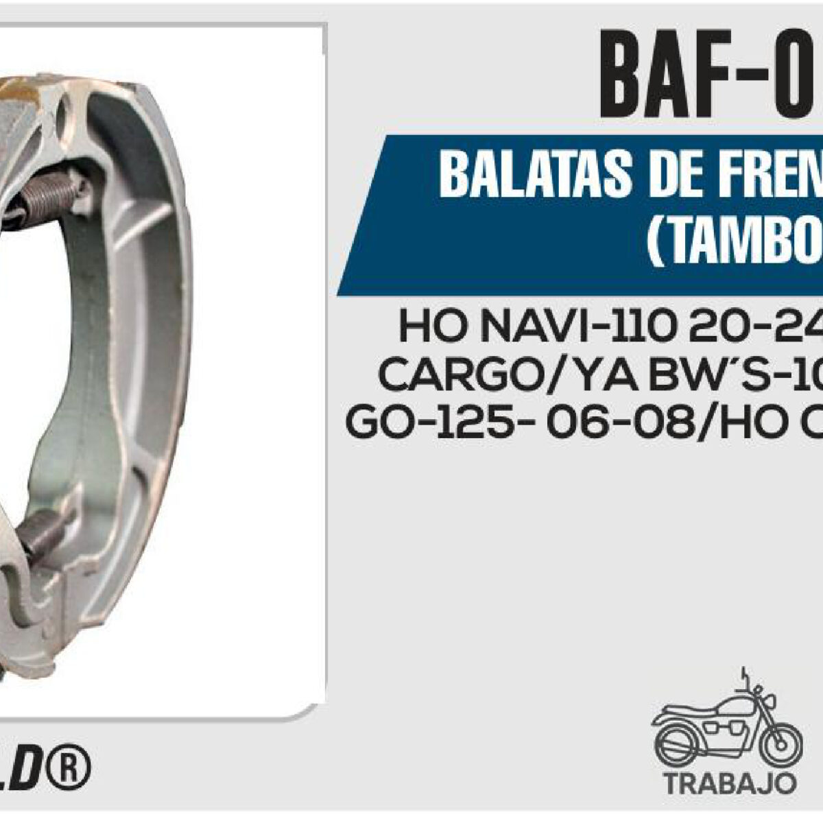 BALATAS DE FRENO TRASERO TAMBOR