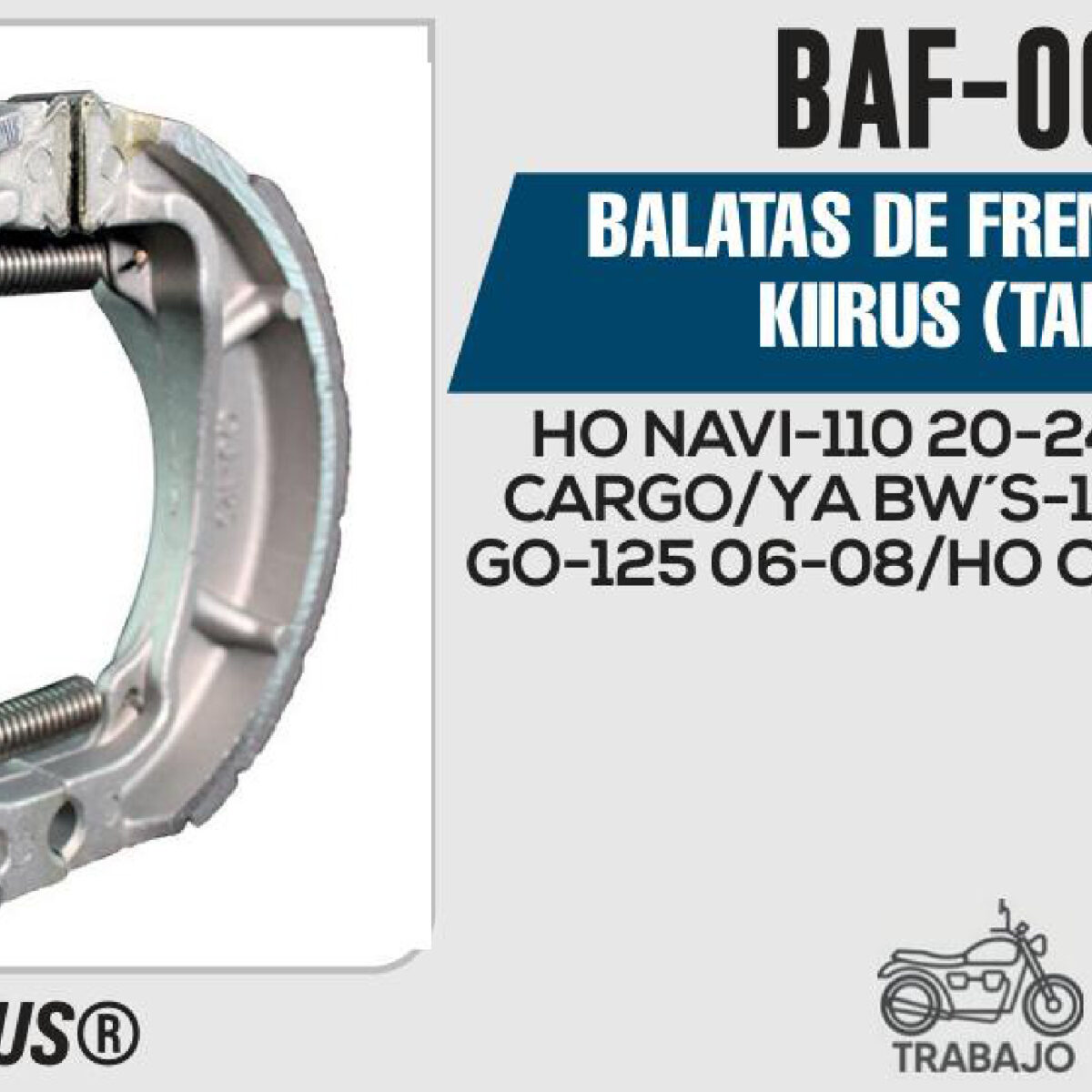 BALATAS DE FRENO TRASERO TAMBOR