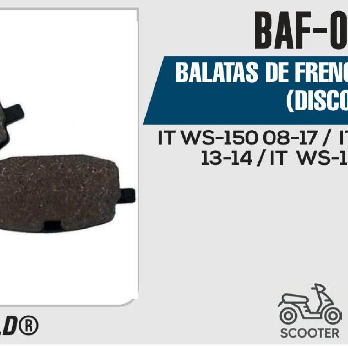 BALATAS DE FRENO DELANTERO DISCO