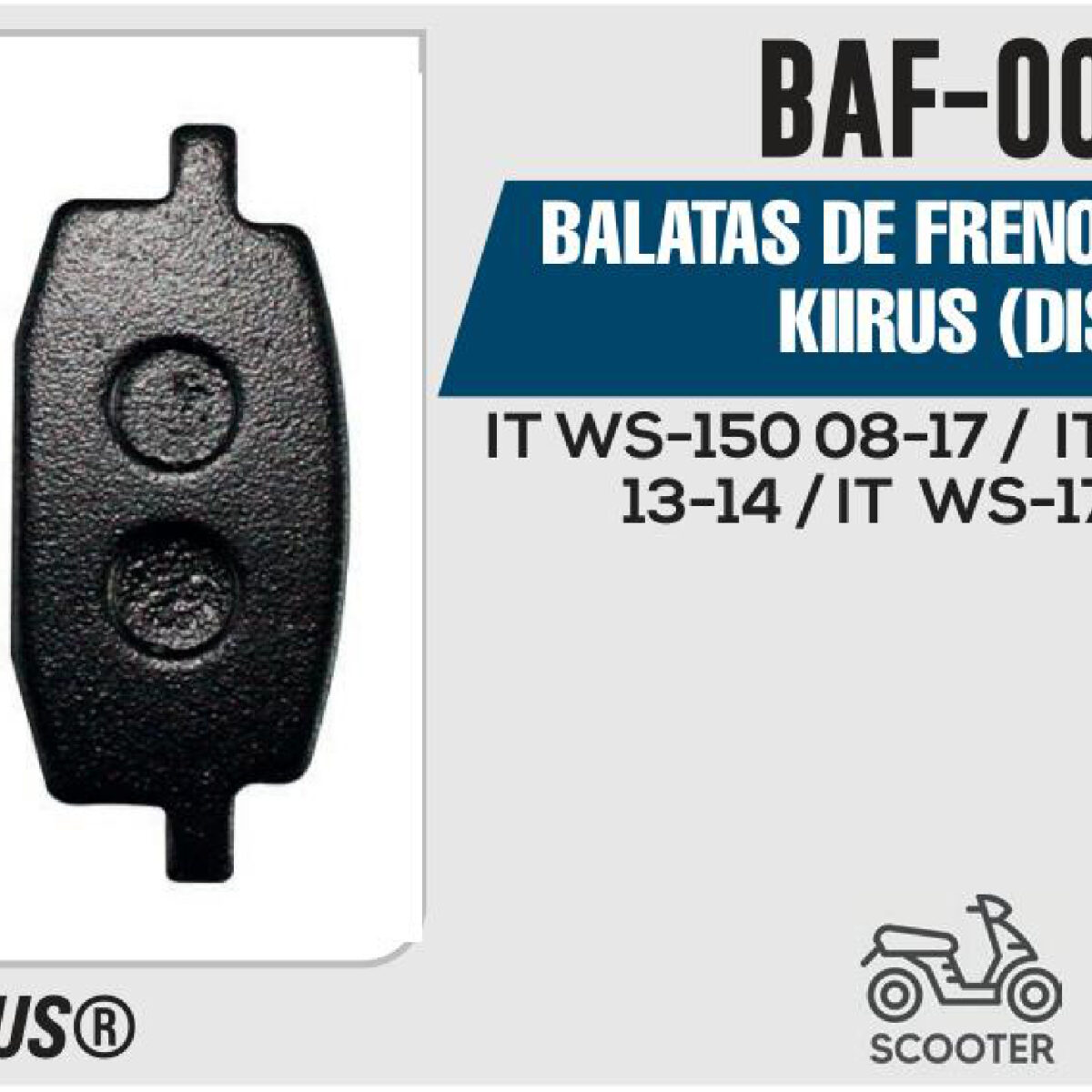 BALATAS DE FRENO DELANTERO (DISCO)
