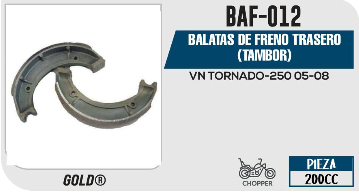 BALATAS DE FRENO TRASERO TAMBOR