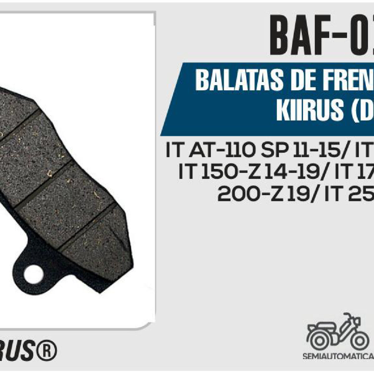 BALATAS DE FRENO DELANTERO (DISCO)