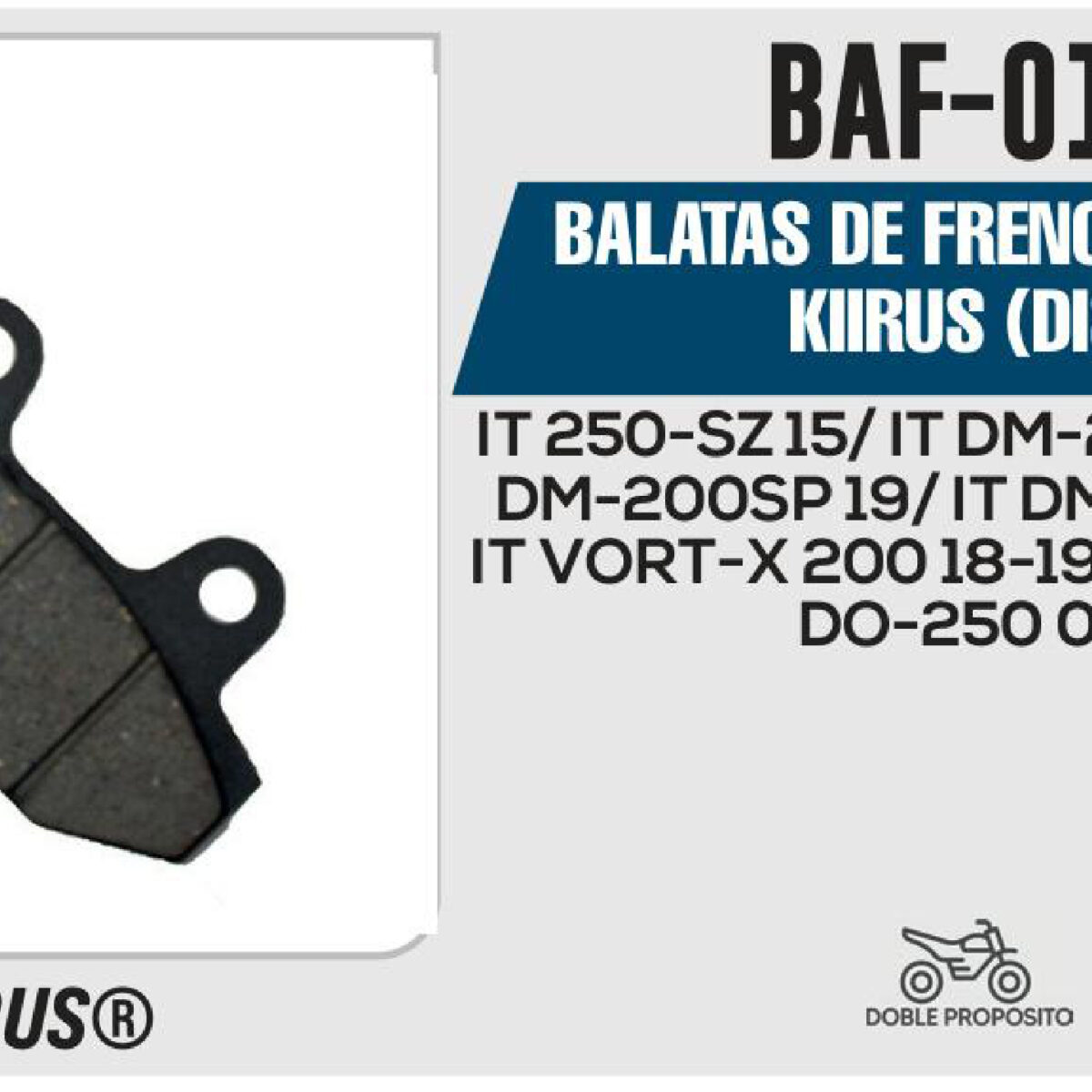 BALATAS DE FRENO DELANTERO (DISCO)