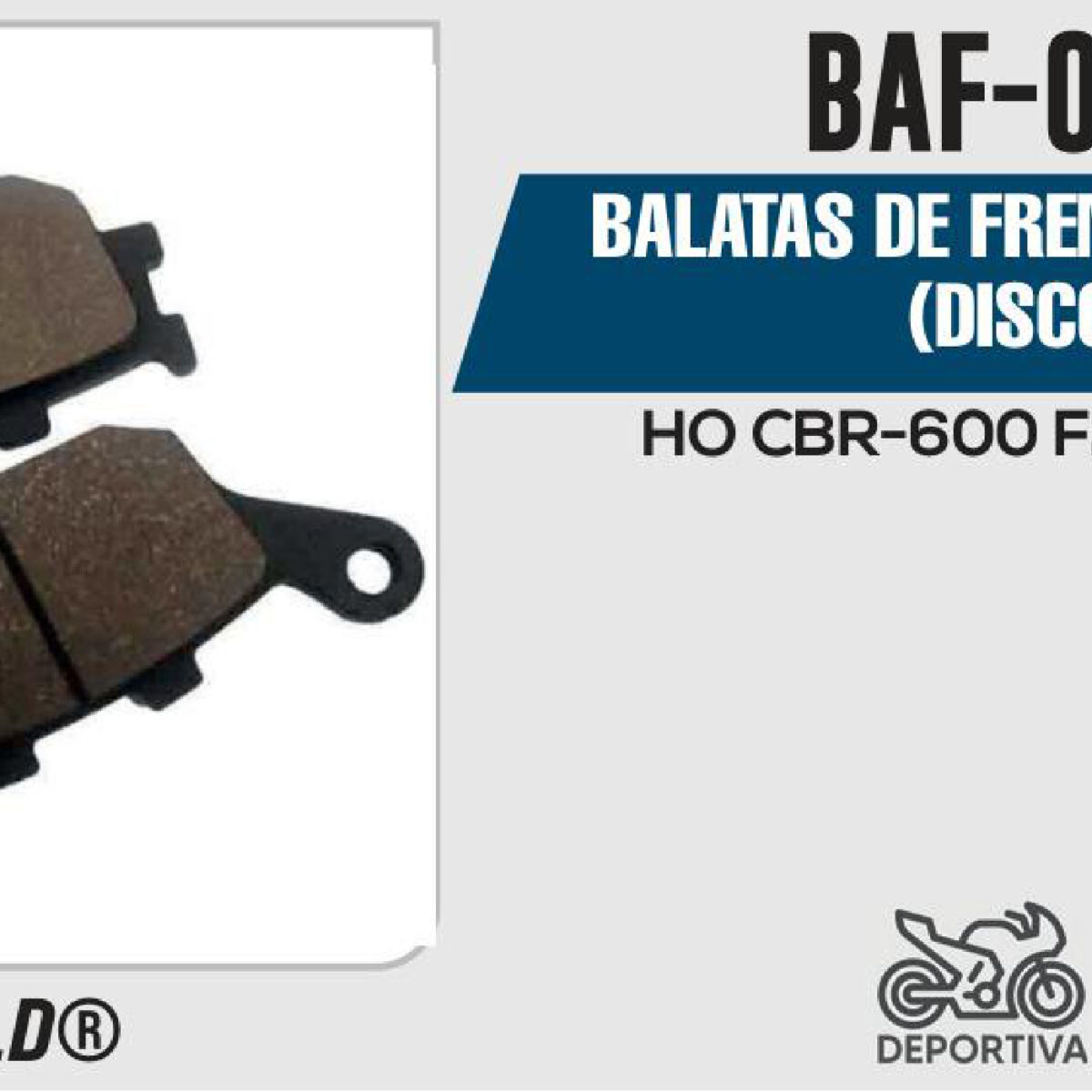 BALATAS DE FRENO TRASERO DISCO