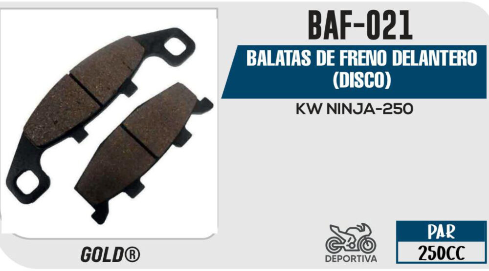 BALATAS DE FRENO DELANTERO DISCO