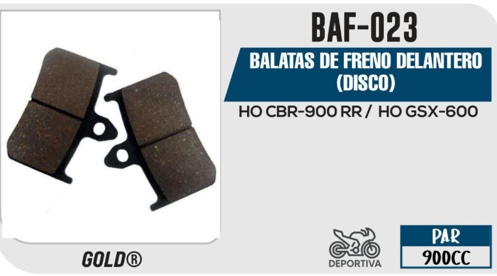 BALATAS DE FRENO DELANTERO DISCO