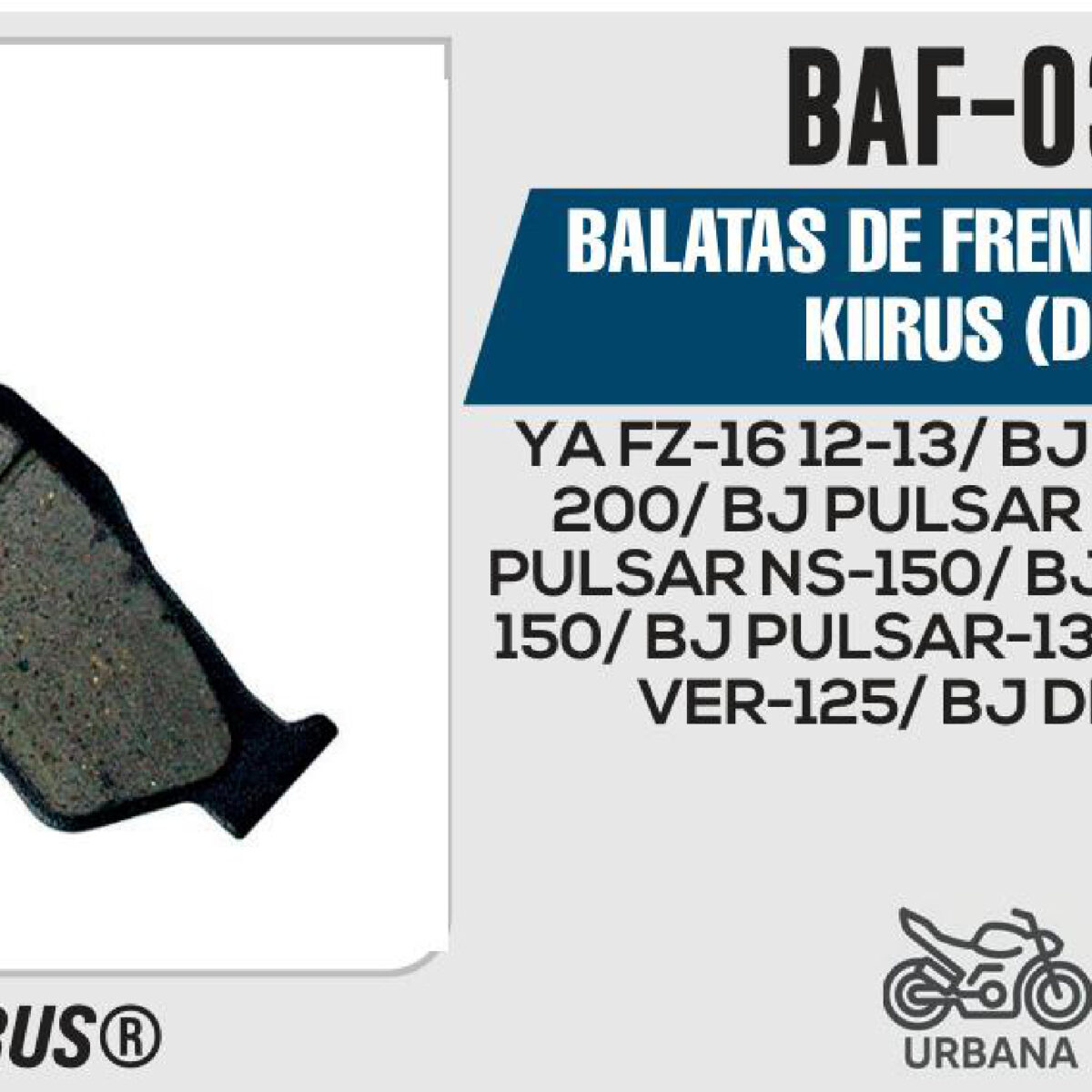 BALATAS DE FRENO DELANTERO (DISCO)