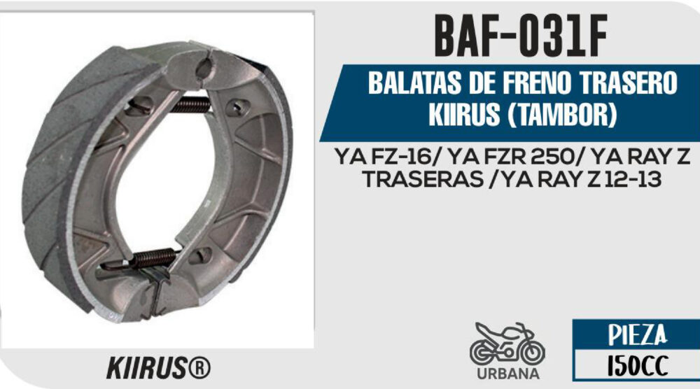 BALATAS DE FRENO TRASERO (TAMBOR)