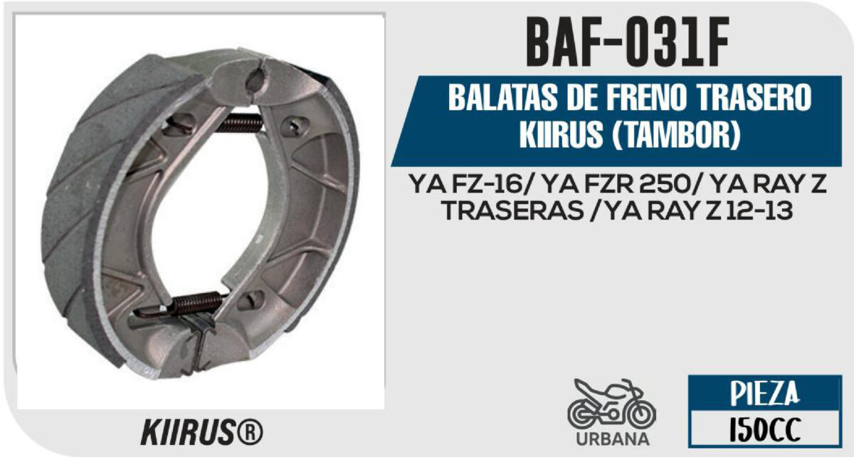 BALATAS DE FRENO TRASERO (TAMBOR)