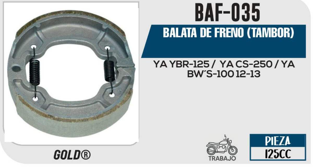 BALATA DE FRENO TAMBOR