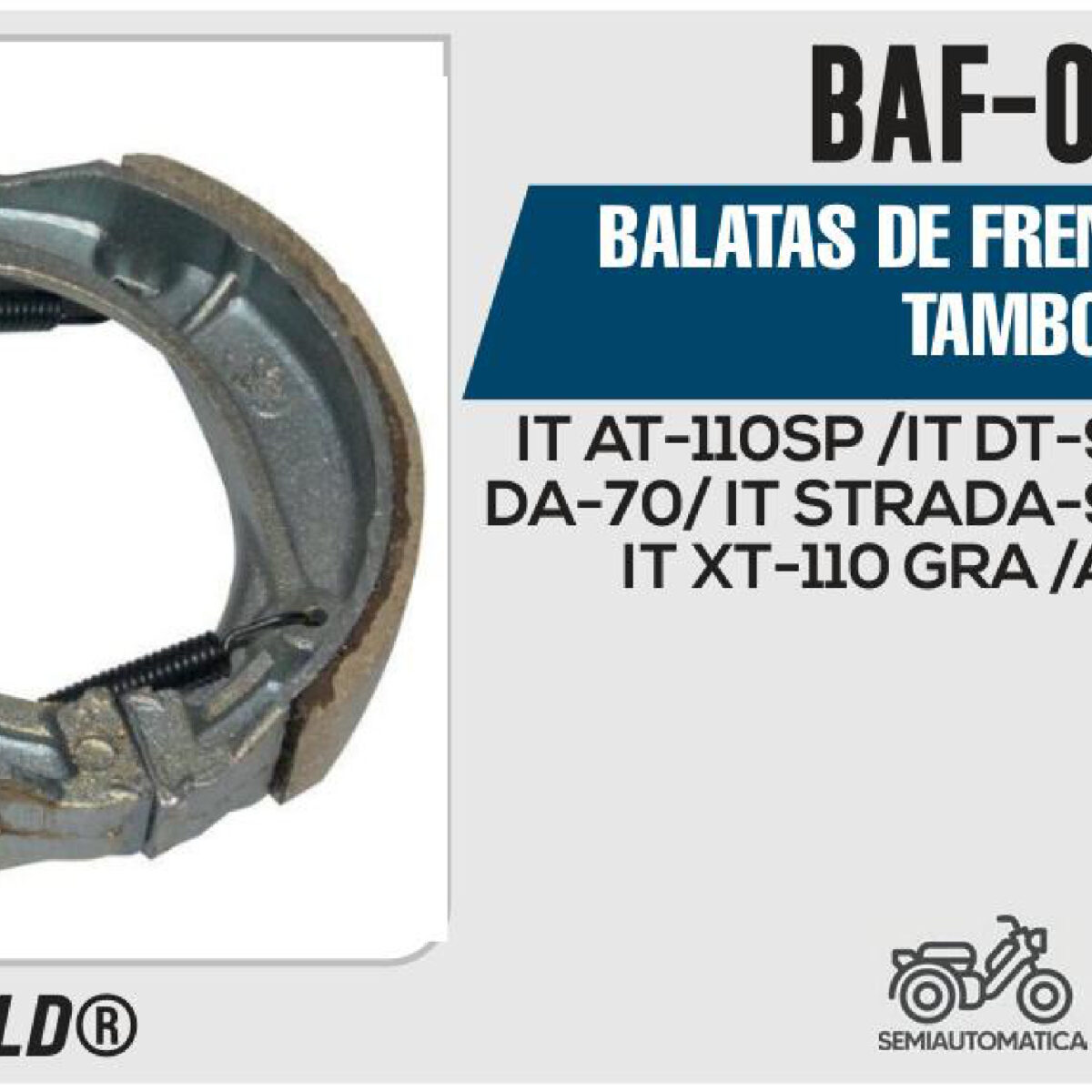 BALATAS DE FRENO TRASERO TAMBOR