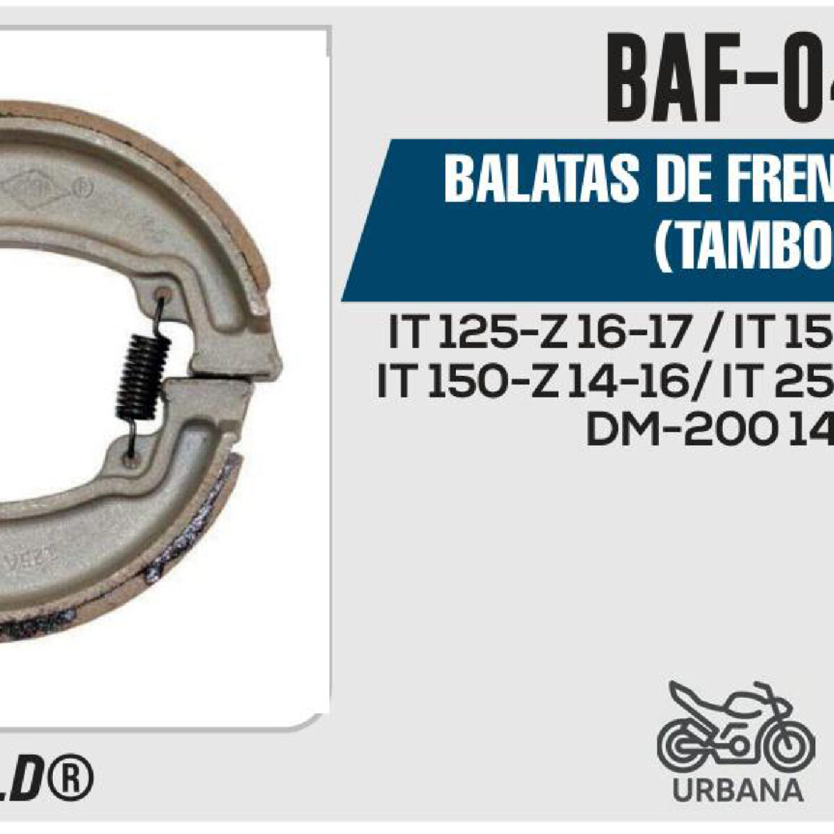 BALATAS DE FRENO TRASERO TAMBOR