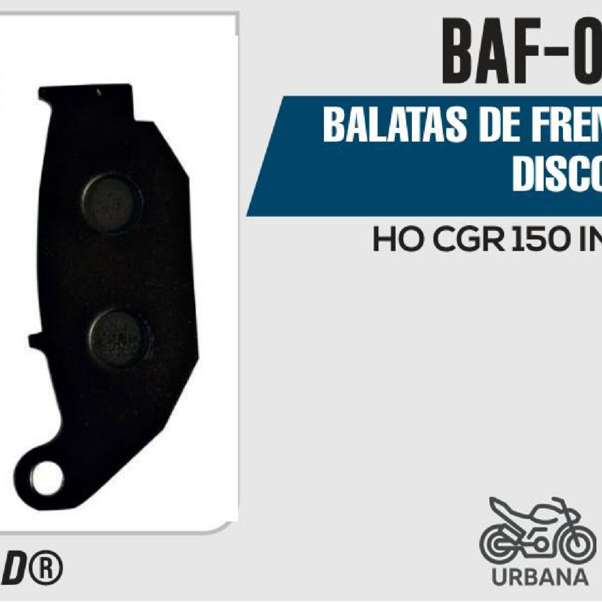 BALATAS DE FRENO TRASERO DISCO