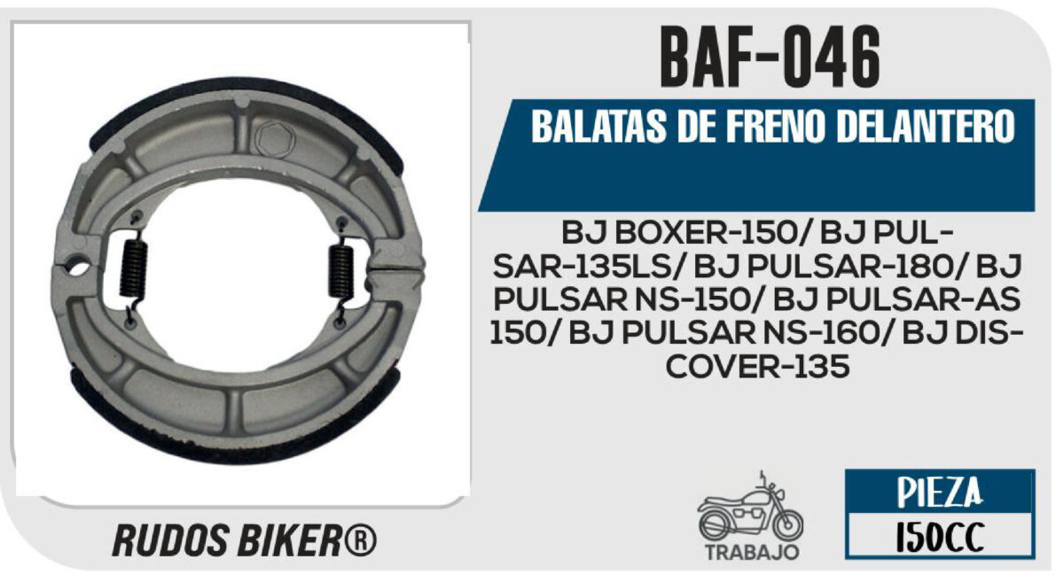 BALATAS DE FRENO DELANTERO TAMBOR