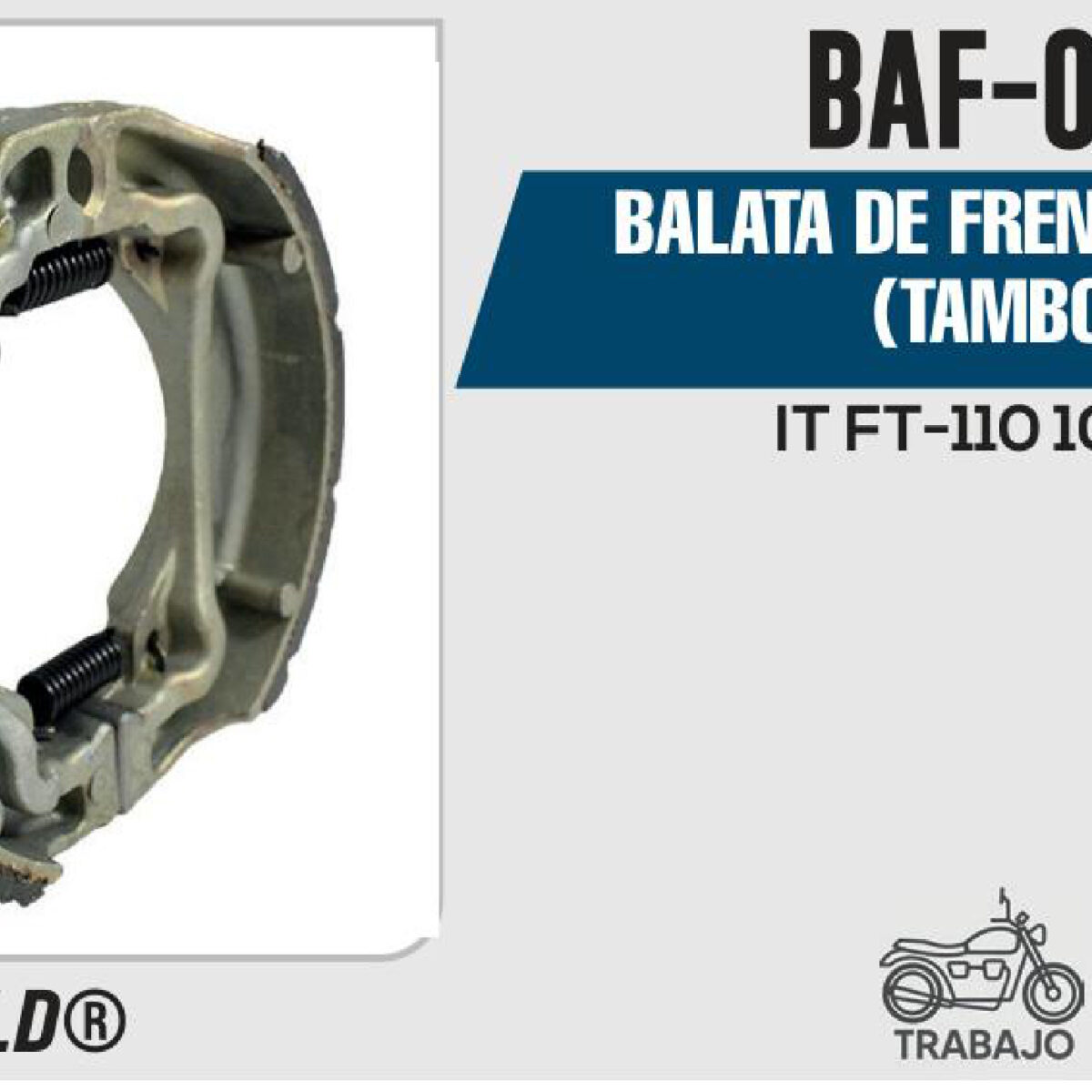 BALATA DE FRENO TRASERO TAMBOR