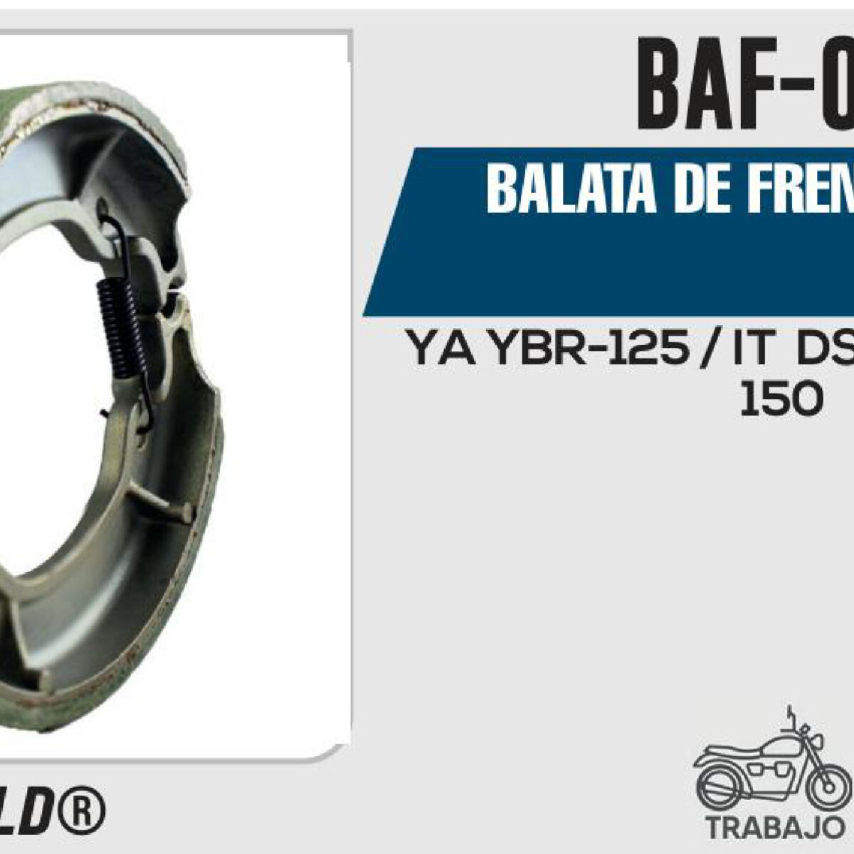 BALATA DE FRENO TRASERO TAMBOR